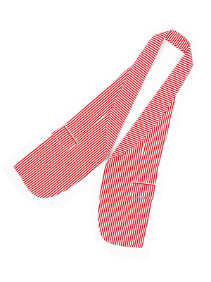 Comme des Garcons SHIRT red lapel scarf — JAMES VELORIA