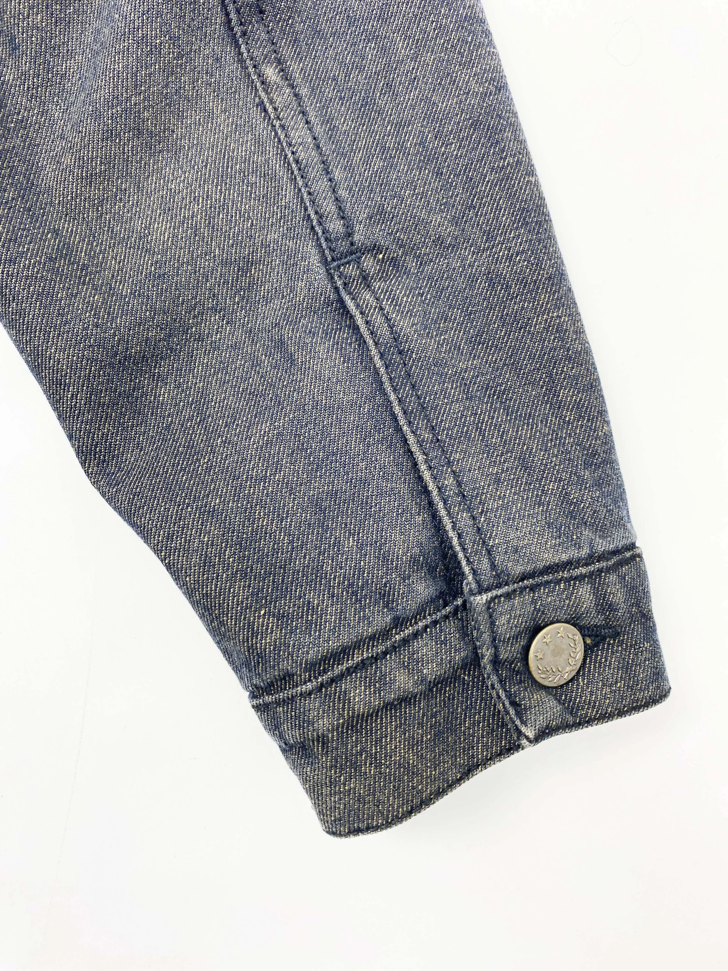 Alexander  McQueen 90s fur collar jean jacket