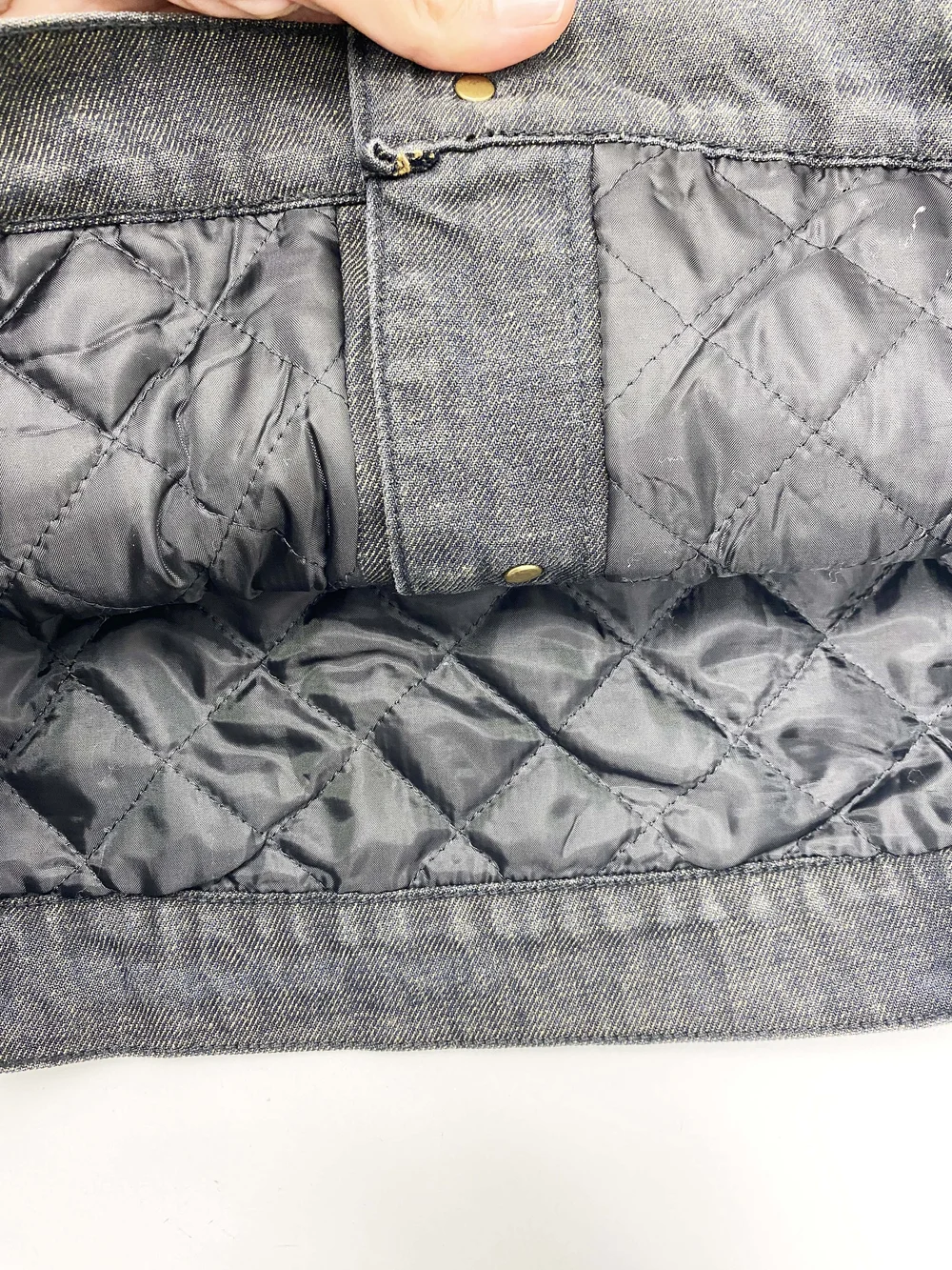 Alexander McQueen 90s fur collar jean jacket — JAMES VELORIA