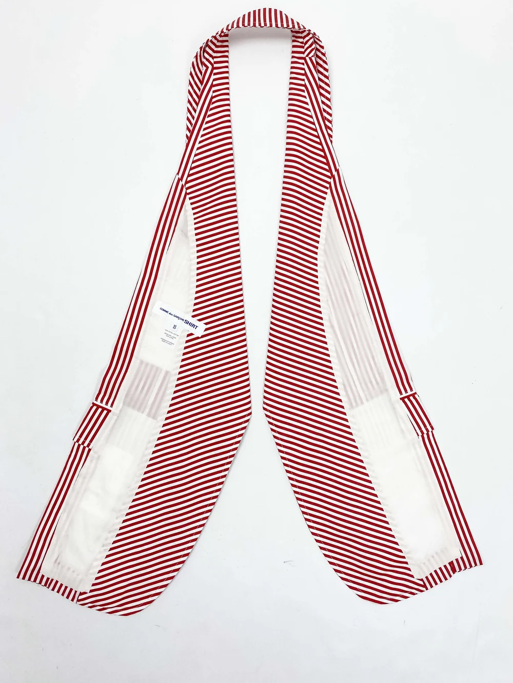 Comme des Garcons SHIRT red lapel scarf — JAMES VELORIA