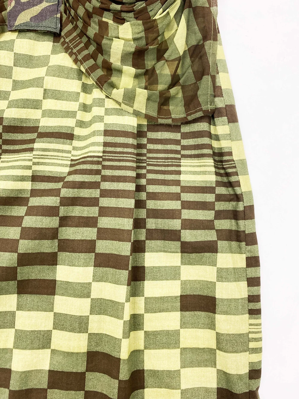 Comme des Garcons S/S 2001 op art print ruched dress — JAMES VELORIA