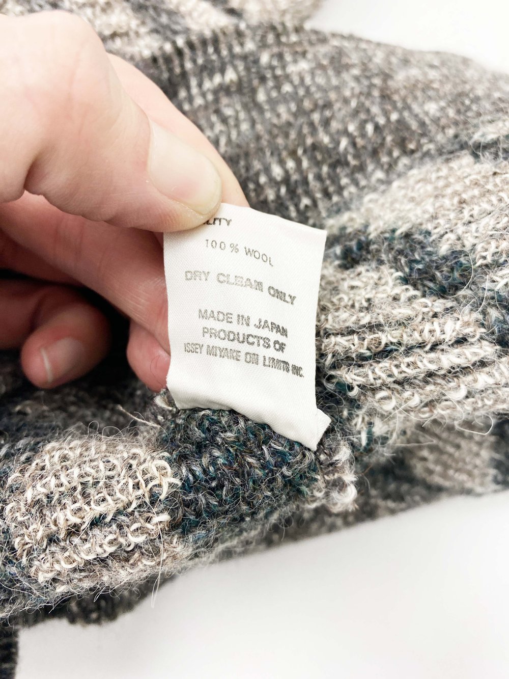 Issey Miyake 90s mixed pattern sweater — JAMES VELORIA Issey Miyake 90s mixed pattern sweater — JAMES VELORIA