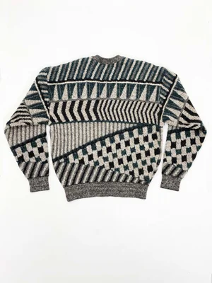 Issey Miyake 90s mixed pattern sweater — JAMES VELORIA