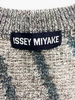 1994AW ISSEY MIYAKE オーバーサイズニット　バイカラー Issey Miyake 90s mixed pattern sweater — JAMES VELORIA