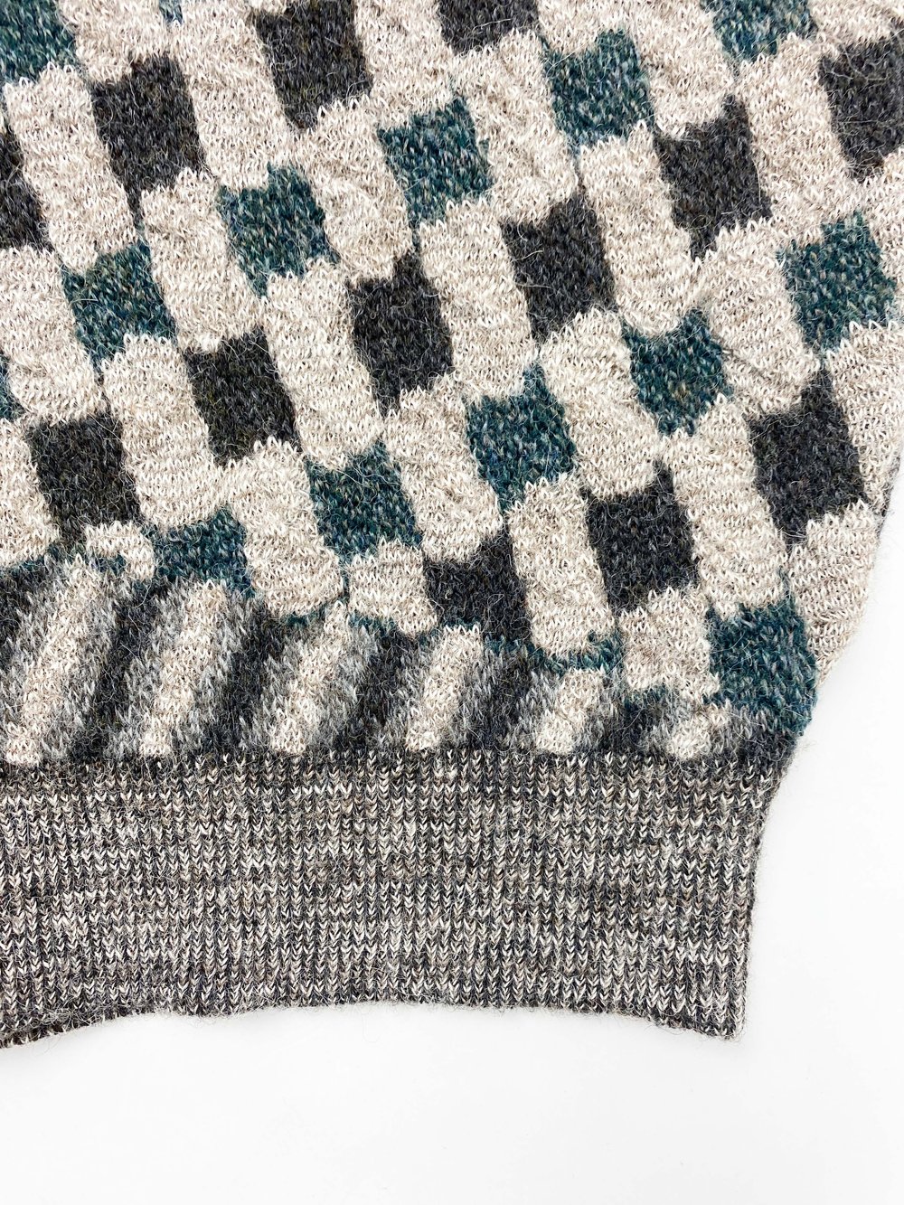Issey Miyake 90s mixed pattern sweater — JAMES VELORIA Issey Miyake 90s mixed pattern sweater — JAMES VELORIA