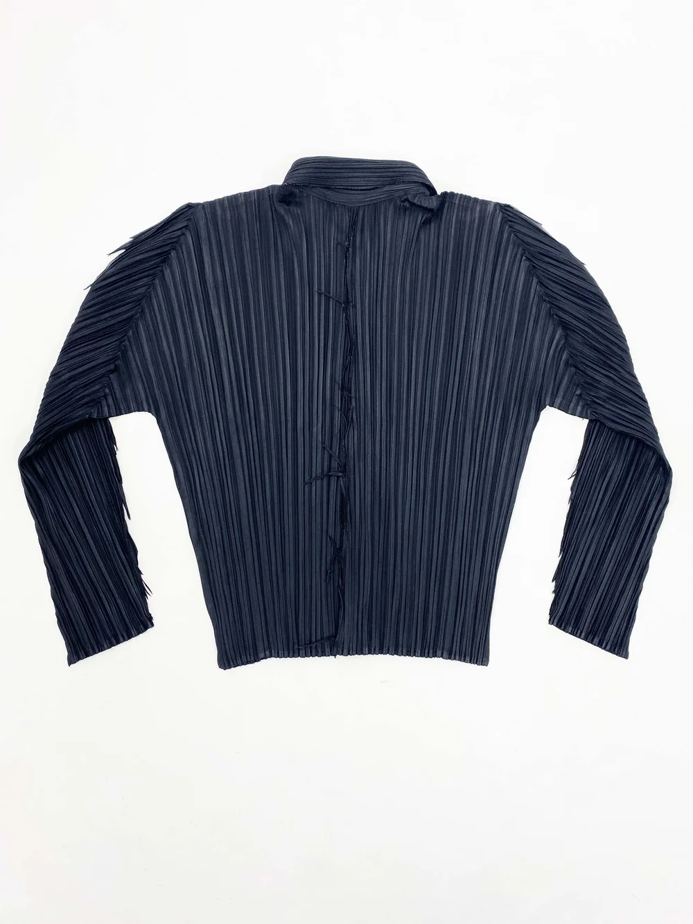 Pleats Please spike fringe pleated shirt — JAMES VELORIA