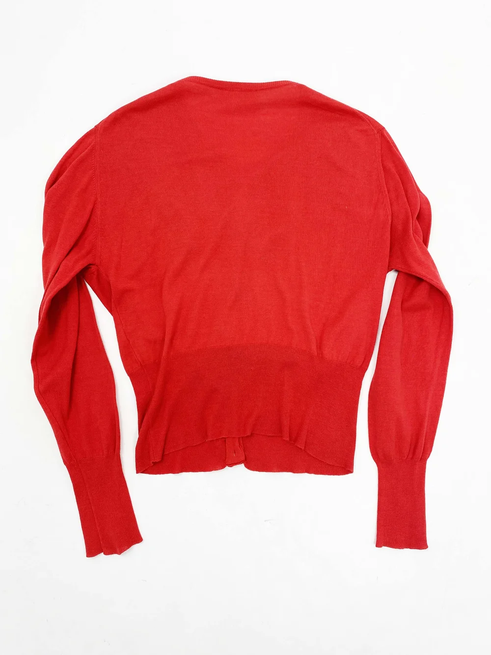 Vivienne Westwood 90s red cropped cardigan — JAMES VELORIA