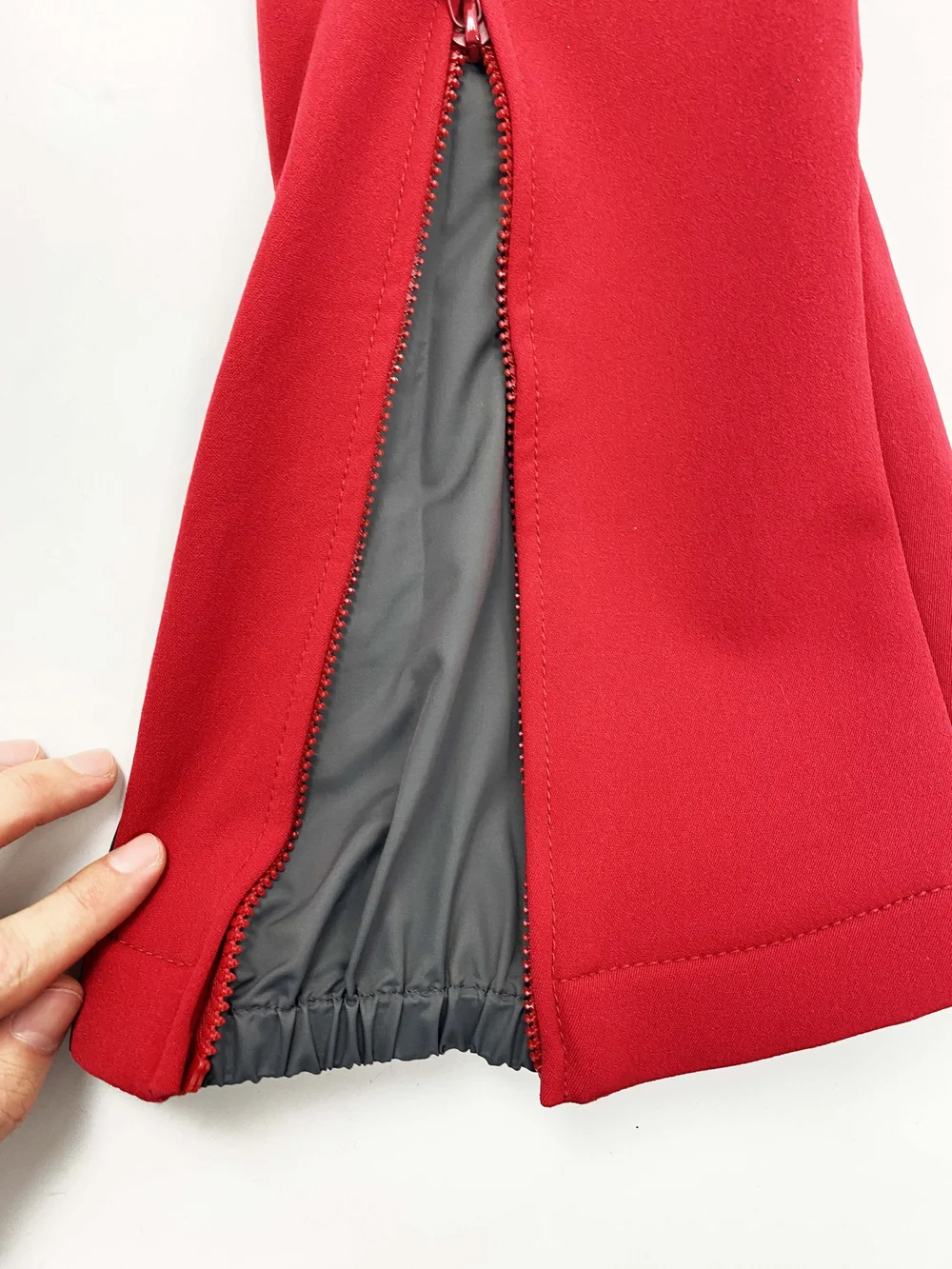 Prada Sport red neoprene and leather pants — JAMES VELORIA