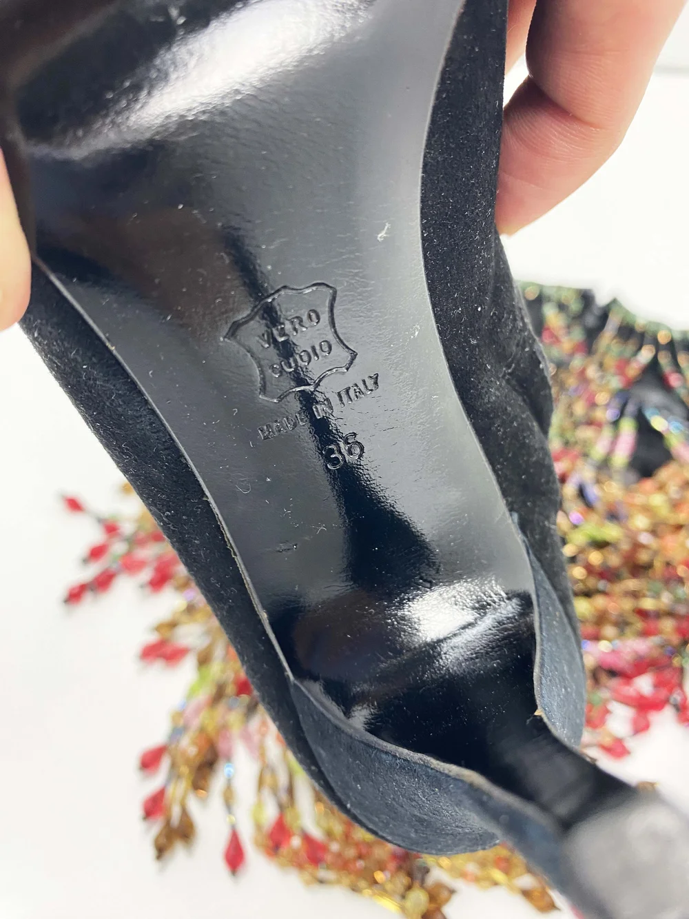 Todd Oldham F/W 1997 beaded fringe boots — JAMES VELORIA