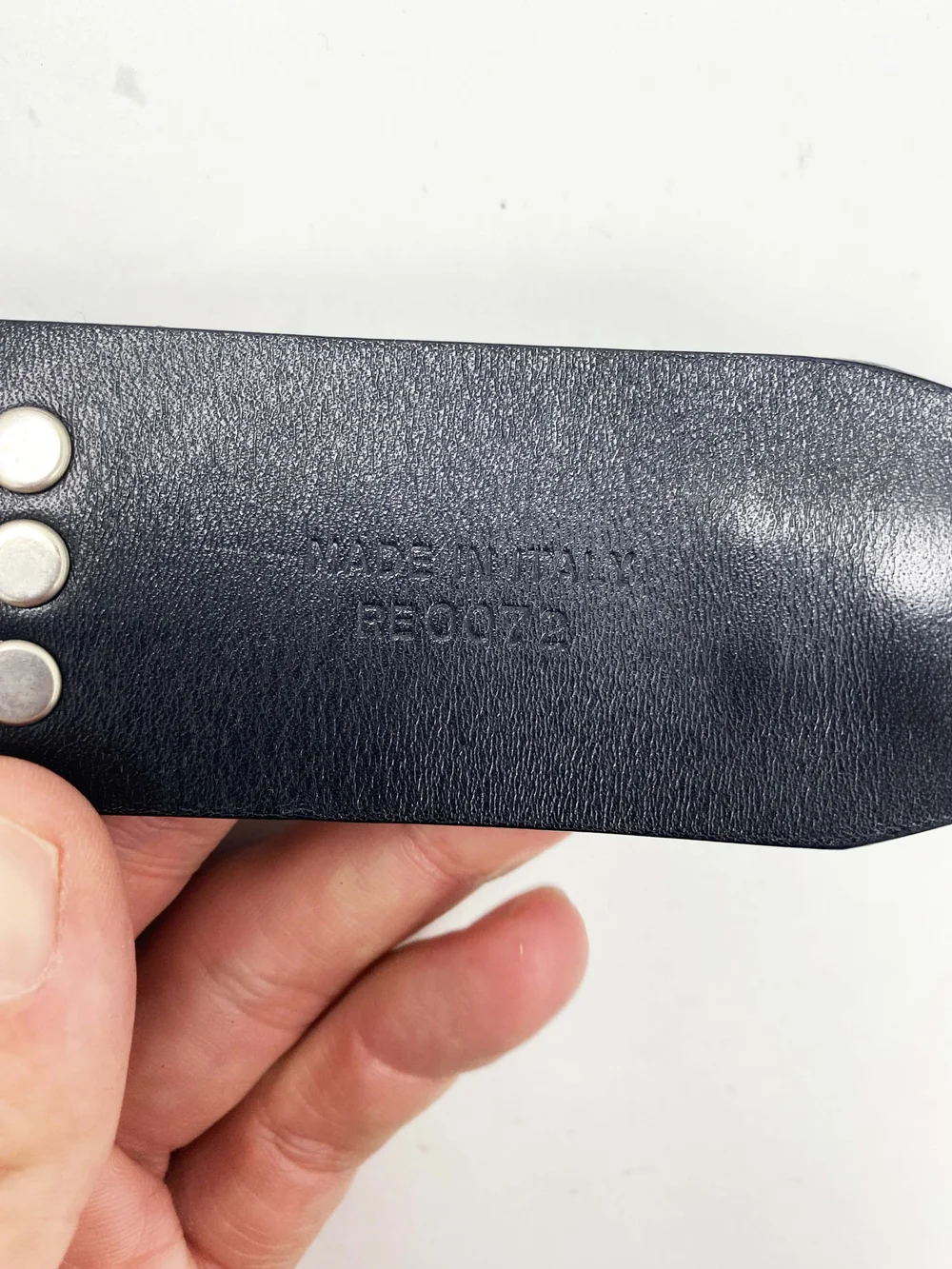 Christian Dior studded logo buckle belt — JAMES VELORIA