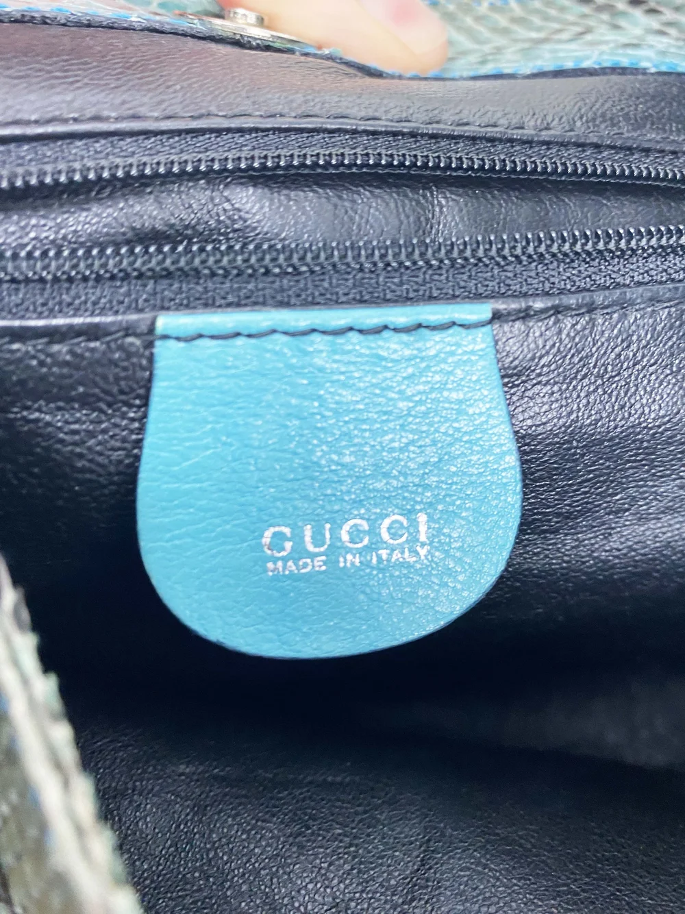 Gucci green snakeskin bag — JAMES VELORIA