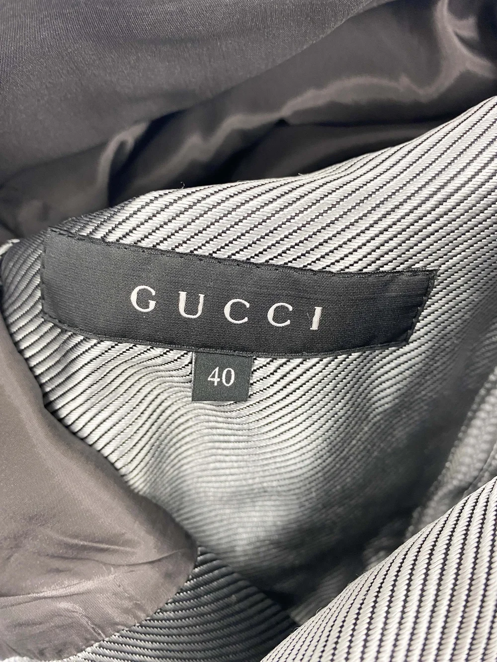 Gucci S/S 2010 silver bondage strap jacket — JAMES VELORIA