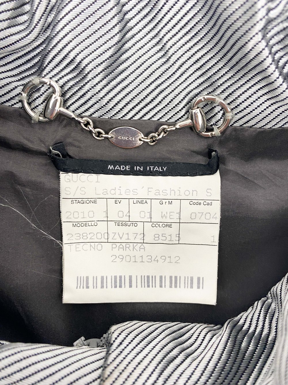 Gucci S/S 2010 silver bondage strap jacket — JAMES VELORIA