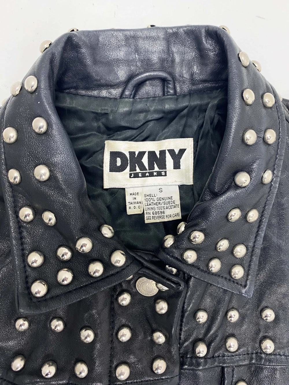DKNY 90s studded leather vest — JAMES VELORIA