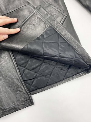 Donna Karan D Collection 90s Black Leather Jacket