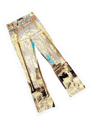 Roberto Cavalli S/S 2003 baroque Versailles print jeans — JAMES