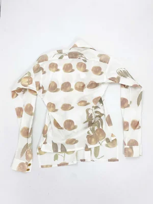 Vivienne Westwood S/S 1997 fruit print twisted shirt — JAMES VELORIA