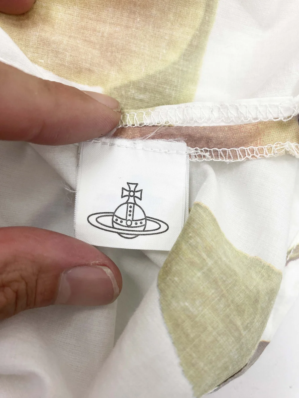 Vivienne Westwood S/S 1997 fruit print twisted shirt — JAMES VELORIA