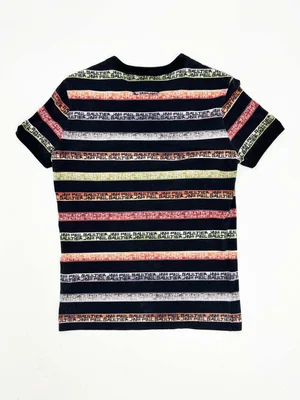 Jean Paul Gaultier 90s logo stripe print t-shirt — JAMES VELORIA
