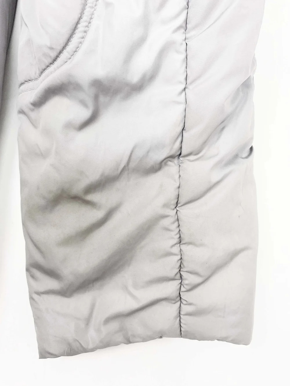 Norma Kamali OMO 90s gray sleeping bag coat — JAMES VELORIA