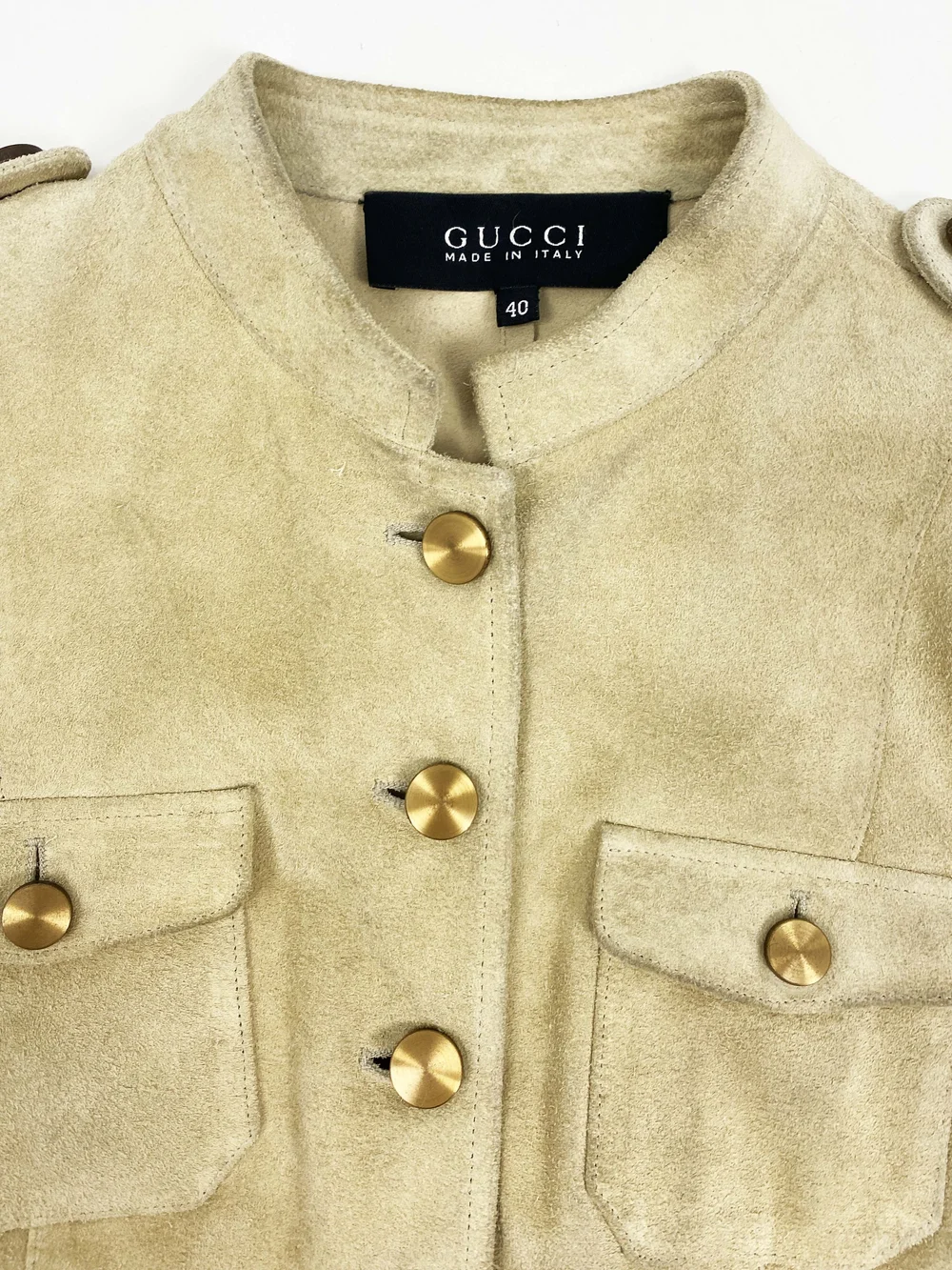Gucci S/S 2002 suede cropped jacket — JAMES VELORIA