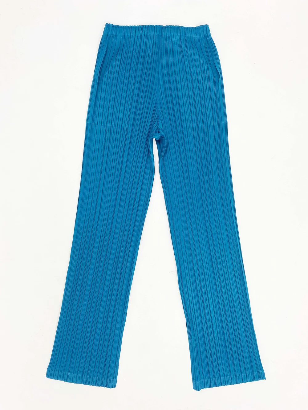 Pleats Please blue pleated pants — JAMES VELORIA