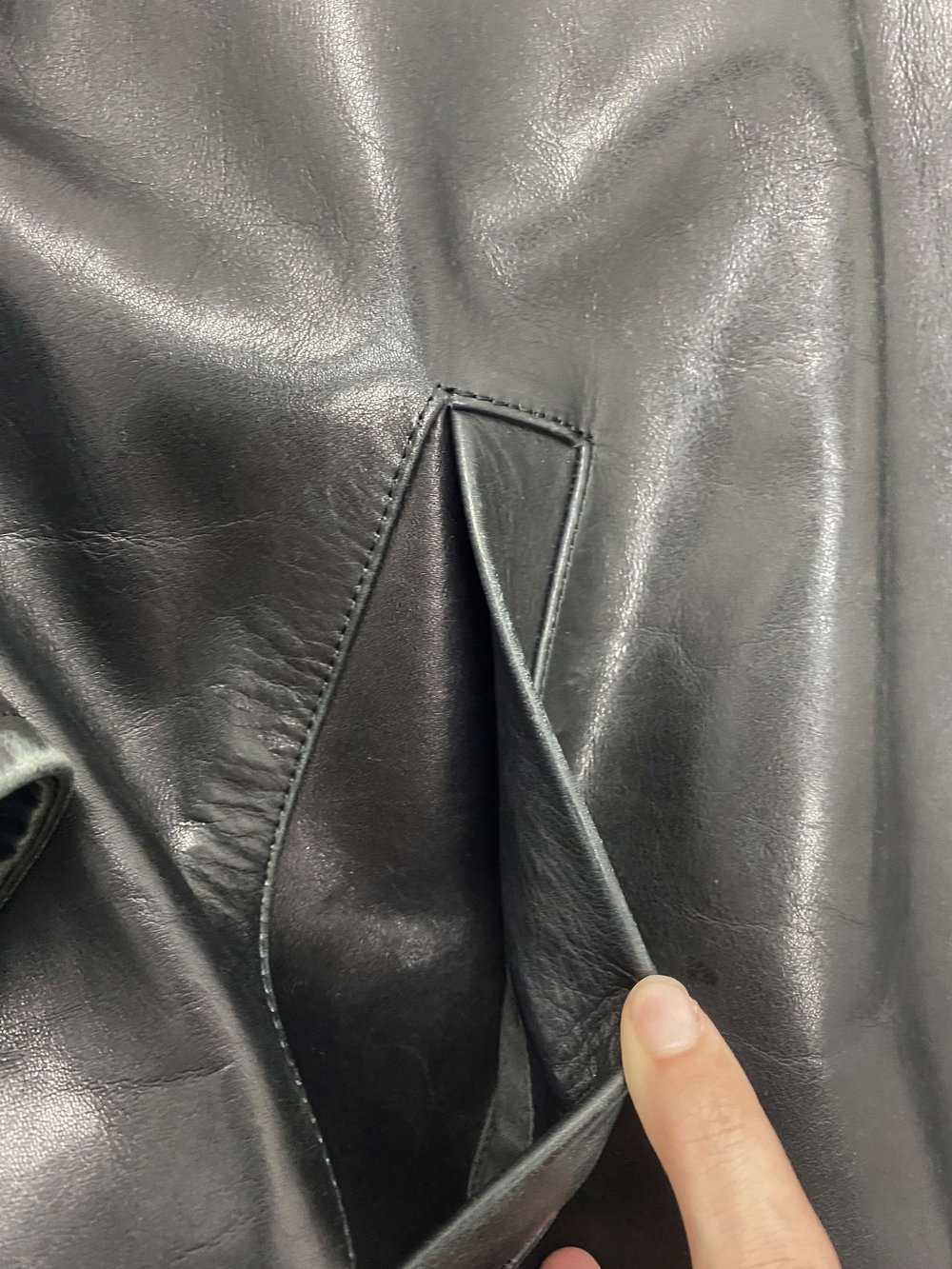 Comme des Garcons Homme F/W 1992 black leather jacket