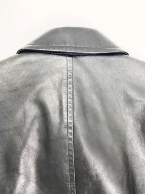 Comme des Garcons Homme F/W 1992 black leather jacket — JAMES VELORIA