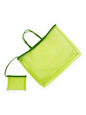 Miu Miu 90s neon green mesh tote bag — JAMES VELORIA