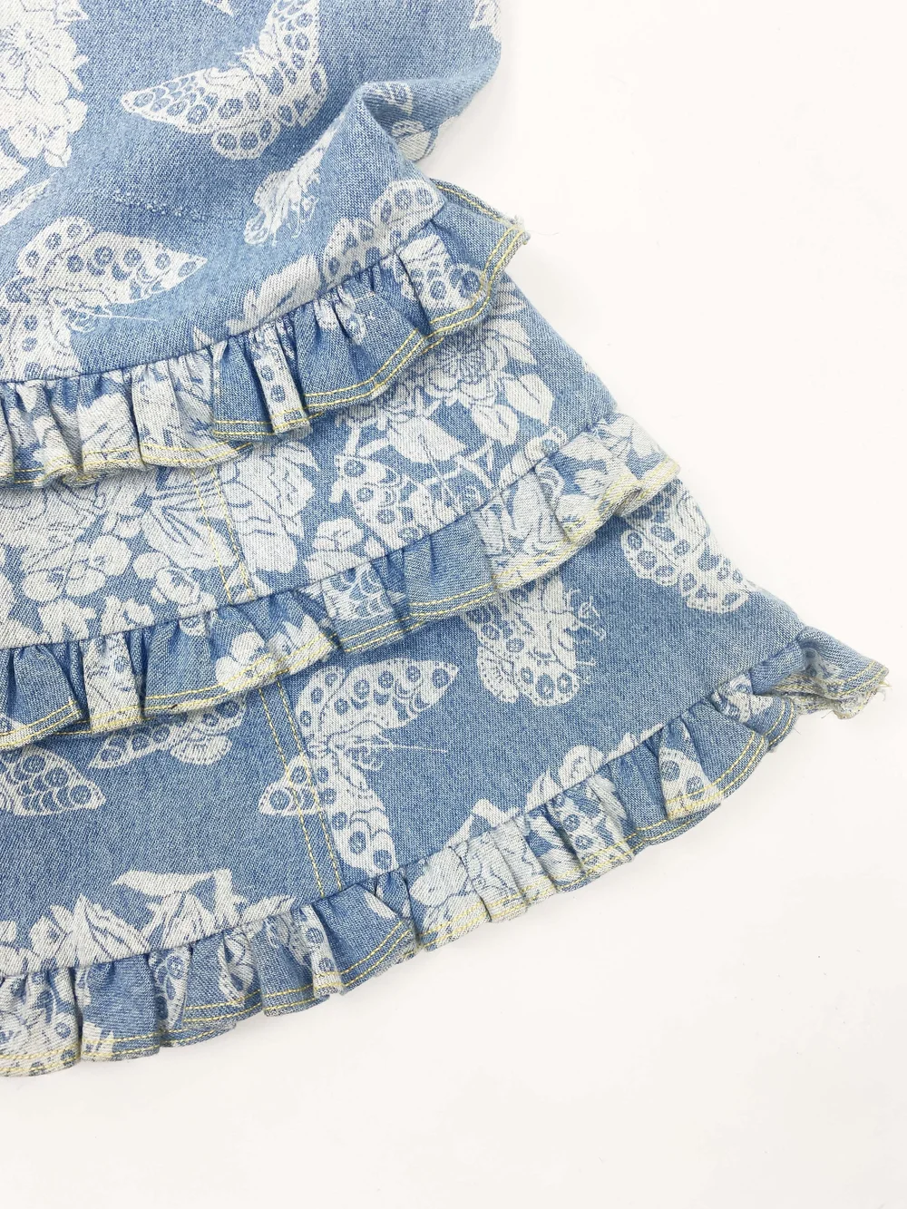 John Galliano F/W 2002 butterfly print ruffle skirt — JAMES VELORIA