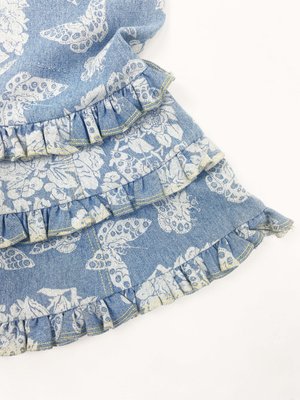 John Galliano F/W 2002 butterfly print ruffle skirt — JAMES John Galliano F/W 2002 butterfly print ruffle skirt — JAMES