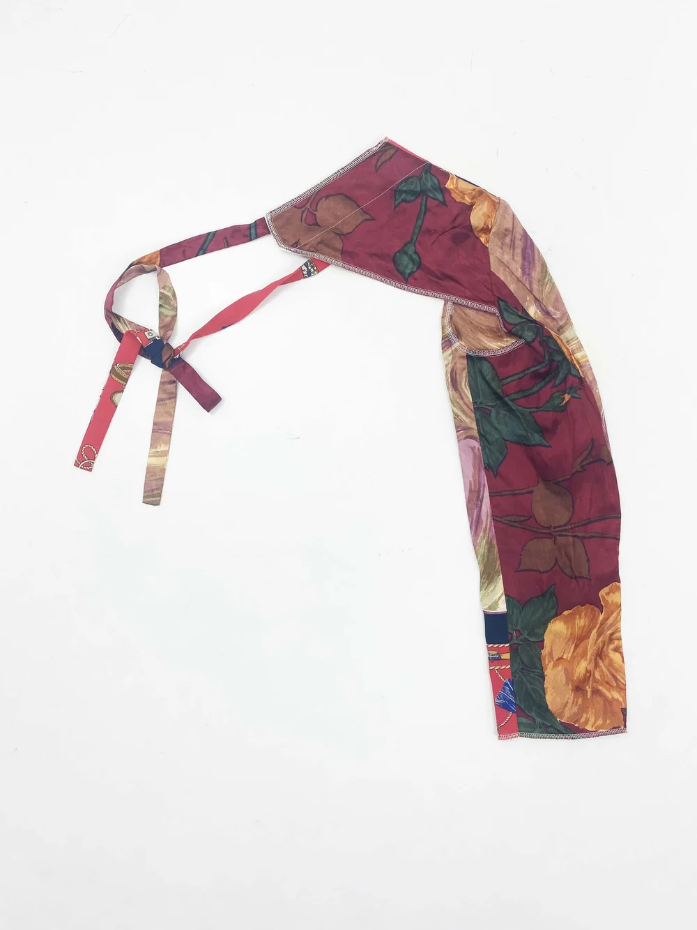 Comme des Garcons F/W 2011 patchwork scarf sleeve harness — JAMES
