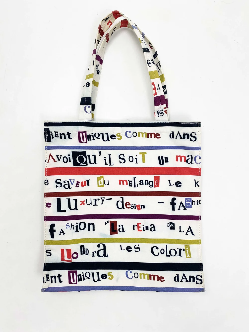 Jean Paul Gaultier ransom note print bag — JAMES VELORIA