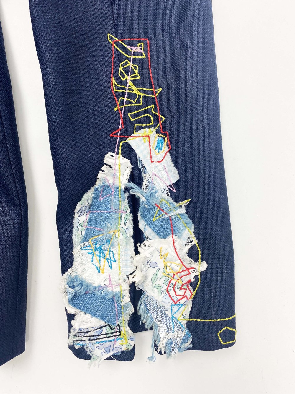 John Galliano 2002 patchwork lapel blazer — JAMES VELORIA