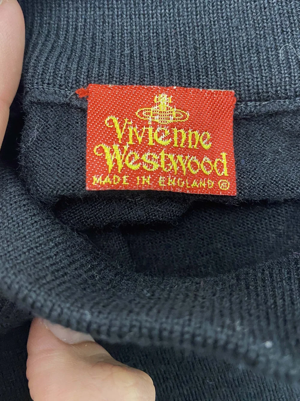 Vivienne Westwood 90s black mock neck sweater — JAMES VELORIA