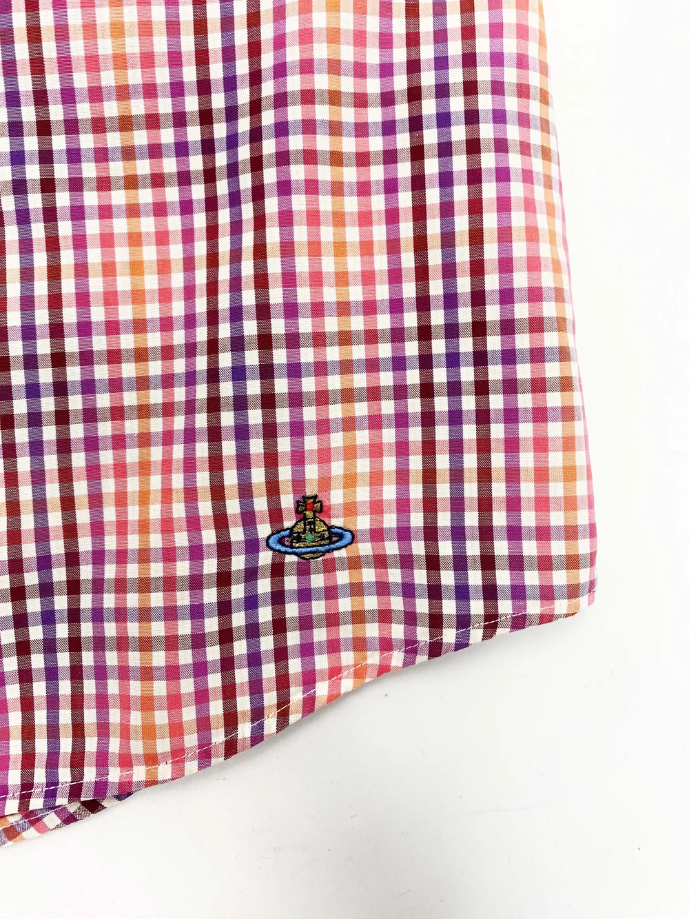 Vivienne Westwood S/S 1999 orange gingham shirt — JAMES VELORIA