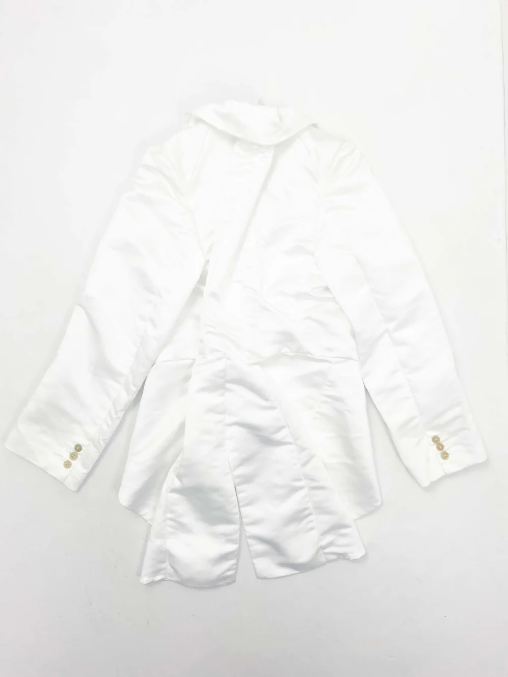 Comme des Garcons 2019 white satin folded jacket — JAMES VELORIA