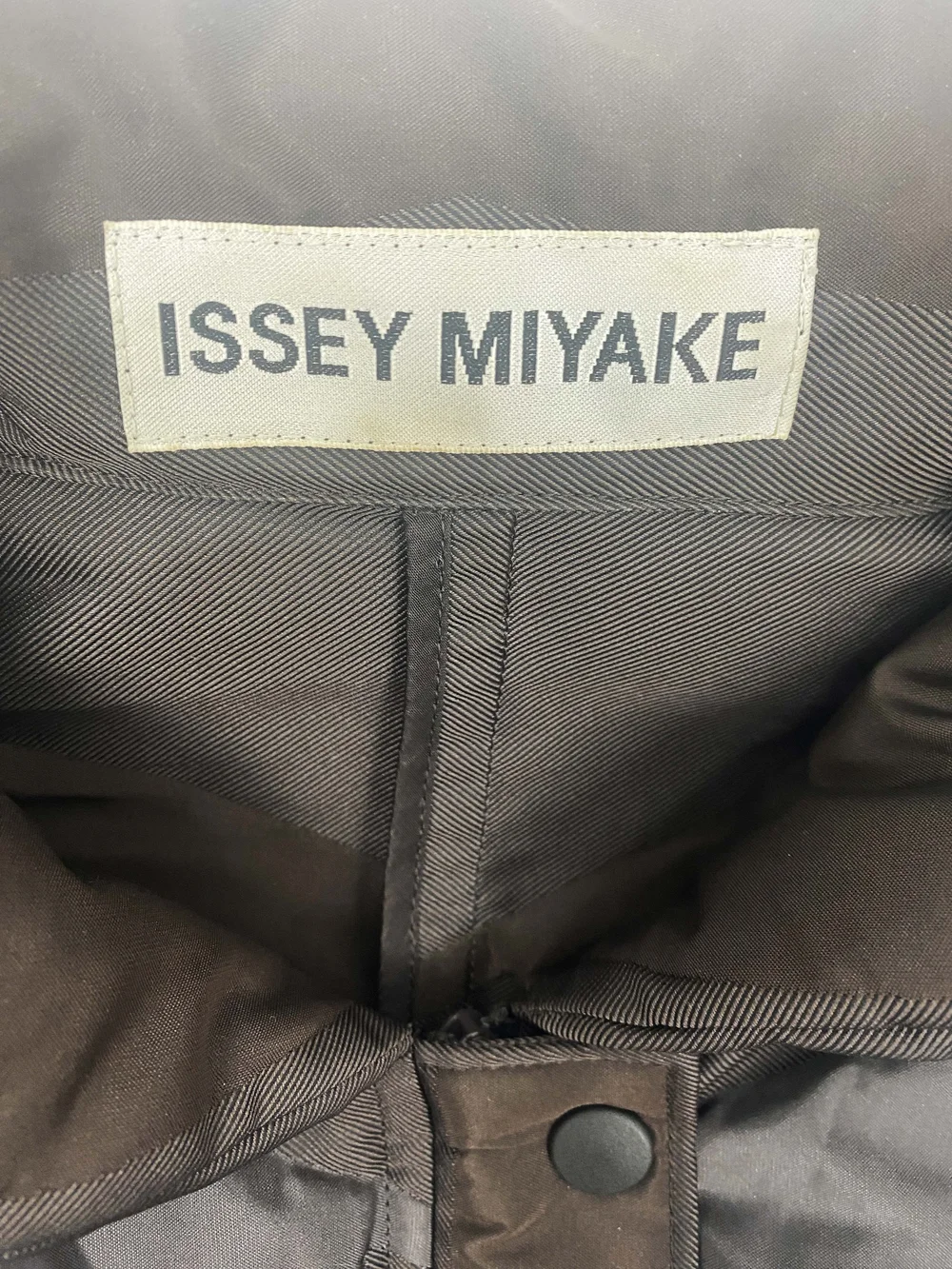 Issey Miyake brown puffer coat — JAMES VELORIA