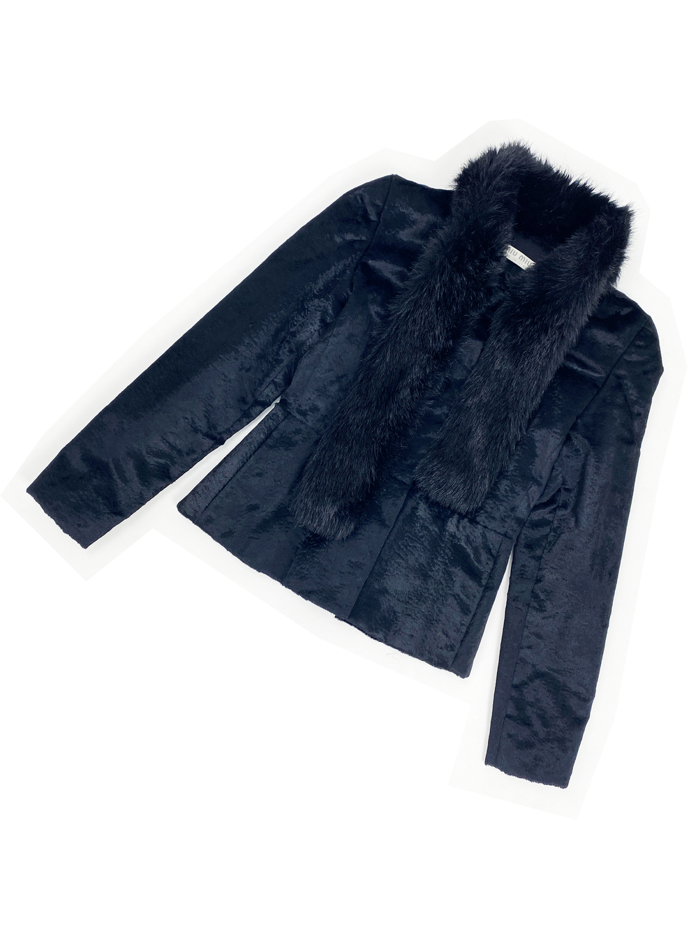 Miu Miu F/W 2000 faux fur collar jacket — JAMES VELORIA