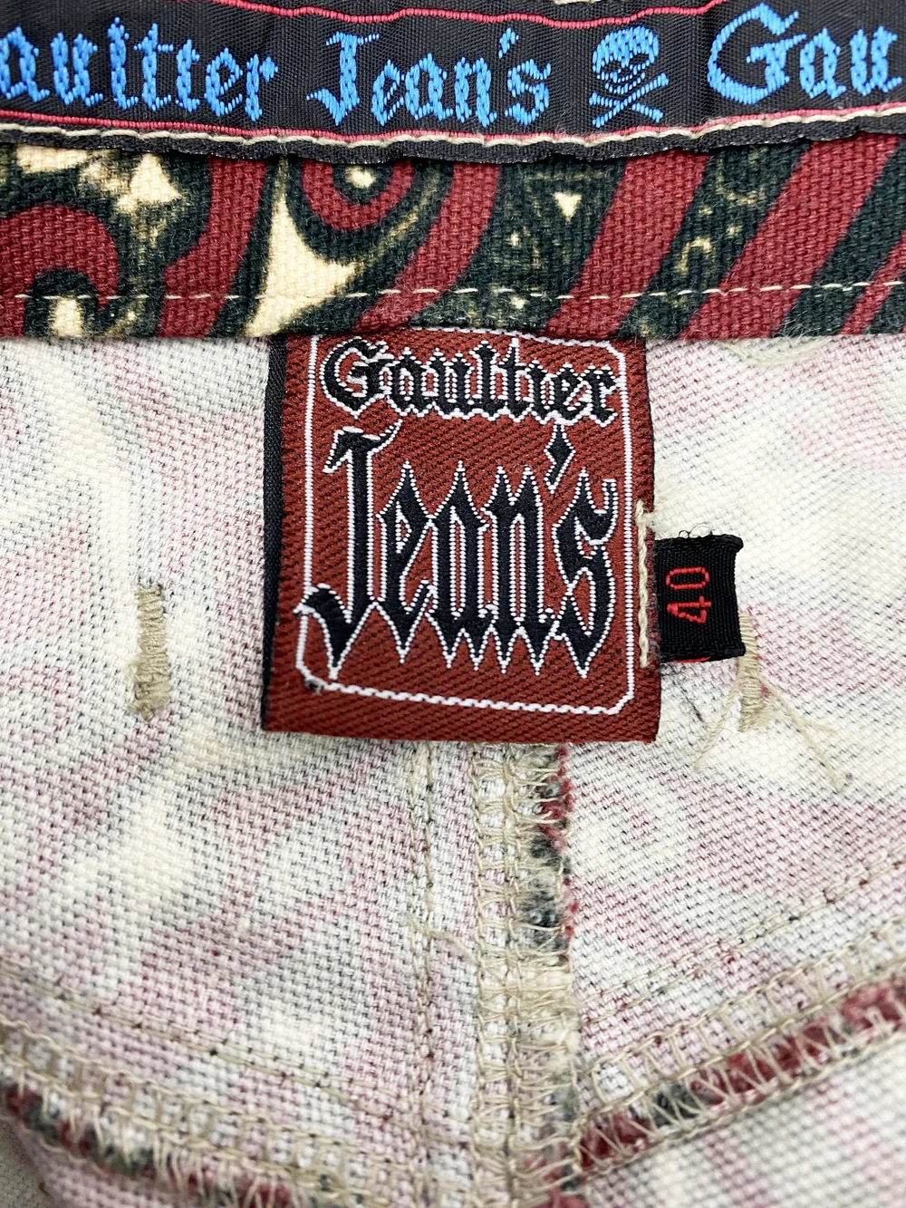 Jean Paul Gaultier S/S 1996 tattoo print jeans — JAMES VELORIA
