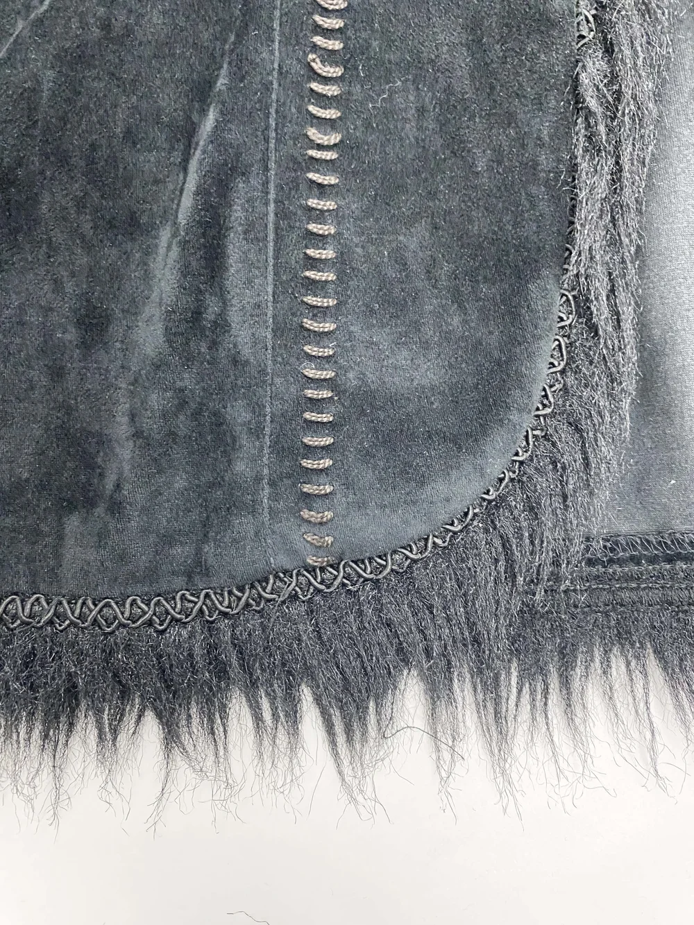 Anna Sui F/W 1998 velvet faux fur trim hoodie — JAMES VELORIA