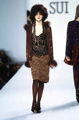 Anna Sui F/W 1998 velvet faux fur trim hoodie — JAMES VELORIA