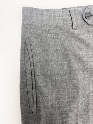 パンツ PRADA ARCHIVE VIRGIN WOOL GRAY SLACKS Prada Trousers, 90s Long Trousers, Vintage Prada, Gray