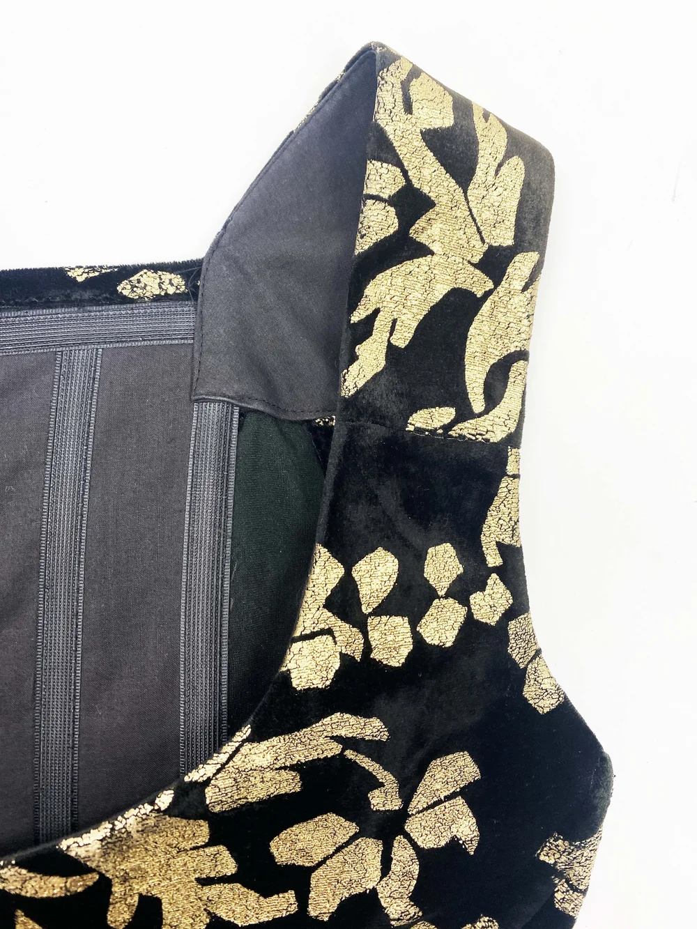 Vivienne Westwood 90s gold foil print corset — JAMES VELORIA