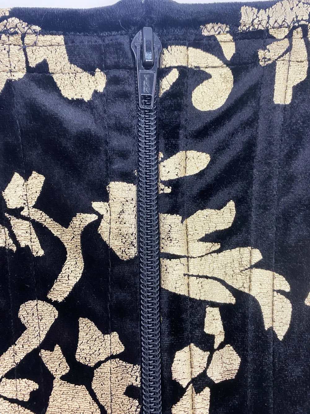 Vivienne Westwood 90s gold foil print corset — JAMES VELORIA