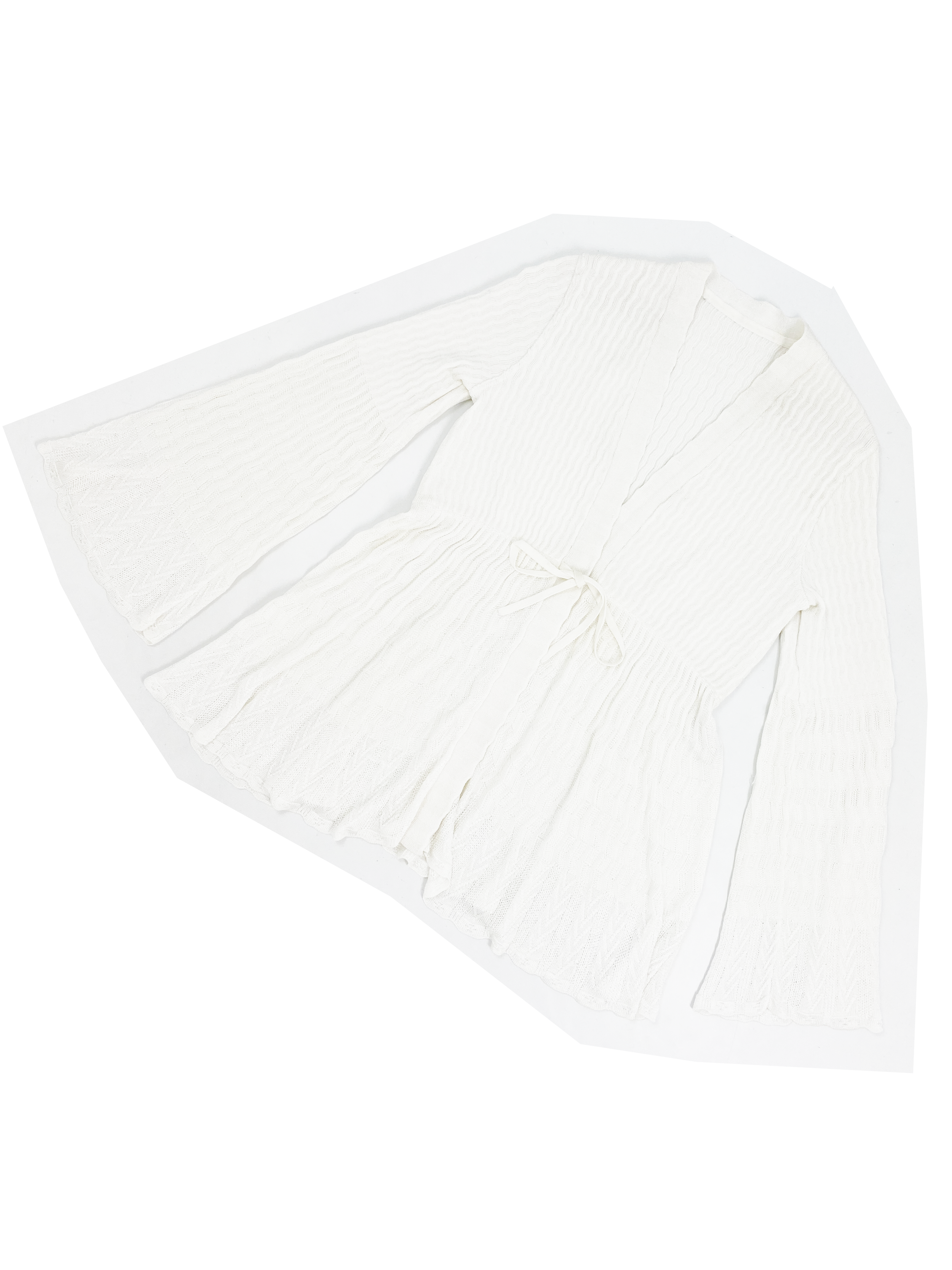 Alaia white bell sleeve cardigan