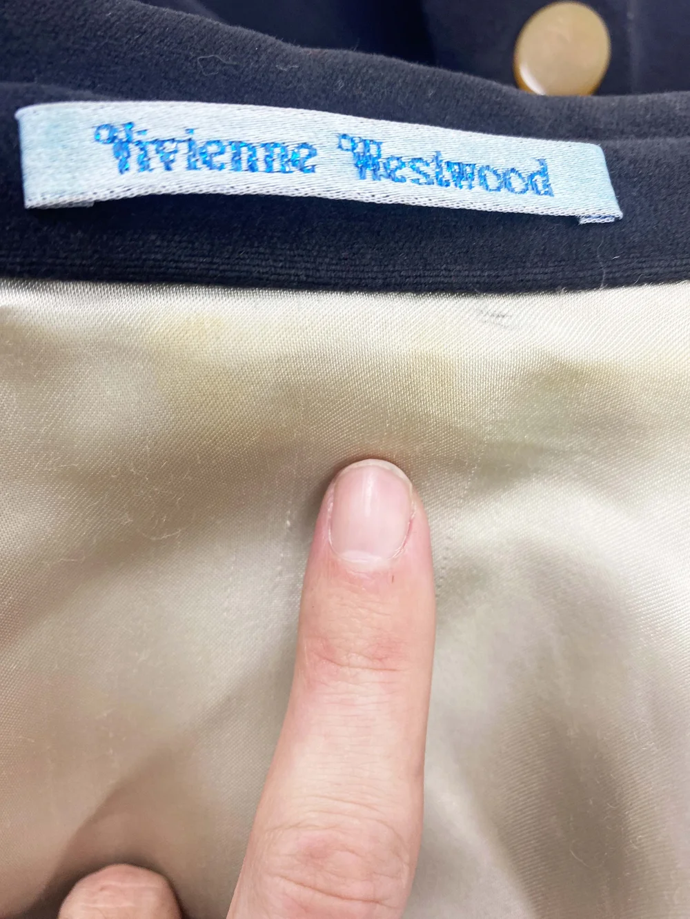 Vivienne Westwood 90s black double breasted coat — JAMES VELORIA