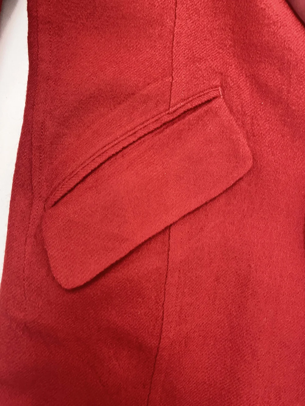 ジャケット・アウター Y's wool long coat archive vintage Late 1940's NEW LOOK Era Eyelash Wool Princess Coat With Red