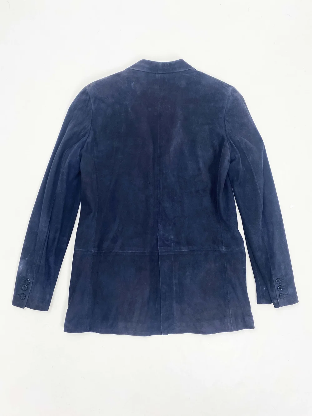 Helmut Lang 90s navy suede blazer — JAMES VELORIA