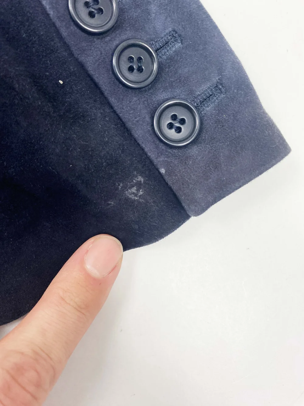 Helmut Lang 90s navy suede blazer — JAMES VELORIA